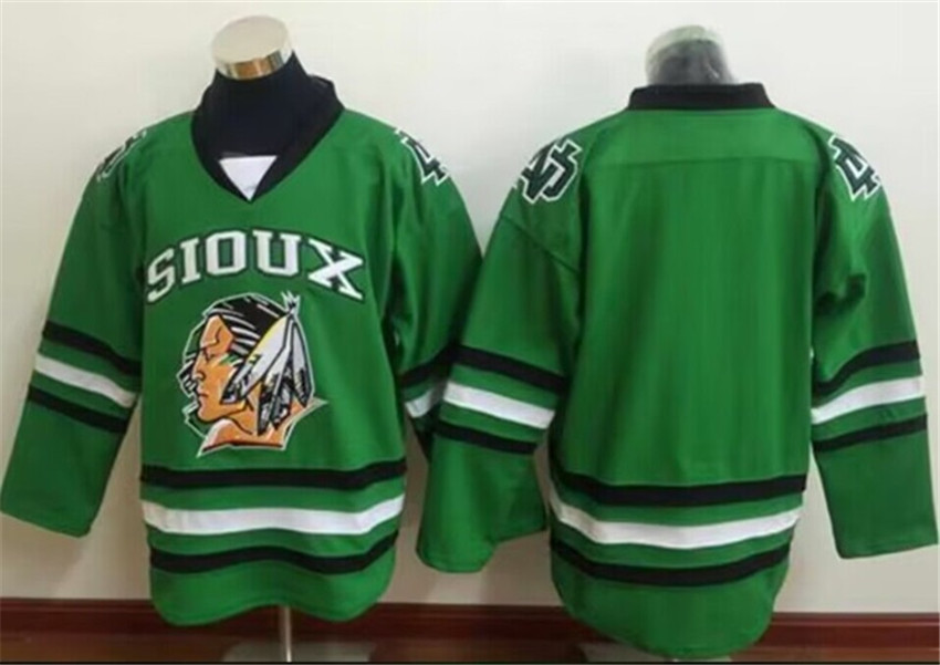 Toddlers Green North Dakota Fighting Sioux Blank Stitched Jersey